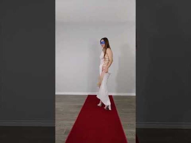 Masked Model Walk In Sexy Dress Sheer Porn Tiktok Shorts Sex Short Dress